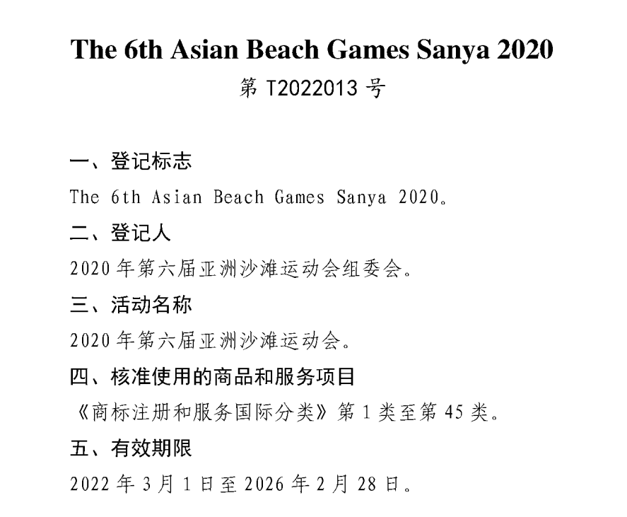 图片[3]_关于核准“2020年第六届亚洲沙滩运动会”等6件特殊标志登记的公告_知识产权零距离网（IP0.cn）