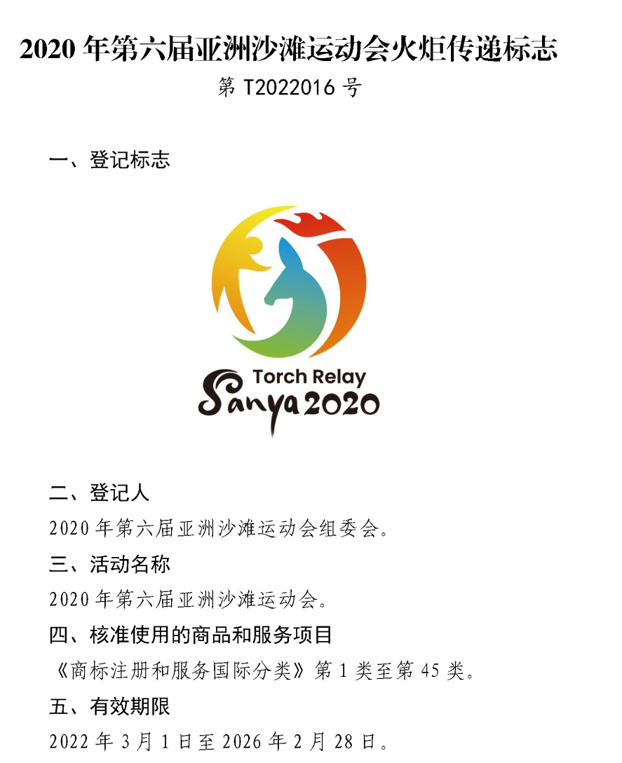 图片[6]_关于核准“2020年第六届亚洲沙滩运动会”等6件特殊标志登记的公告_知识产权零距离网（IP0.cn）